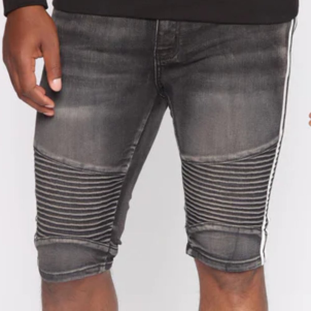 FASHION NOVA MEN Stripe Moto Shorts, Size 36, NwT